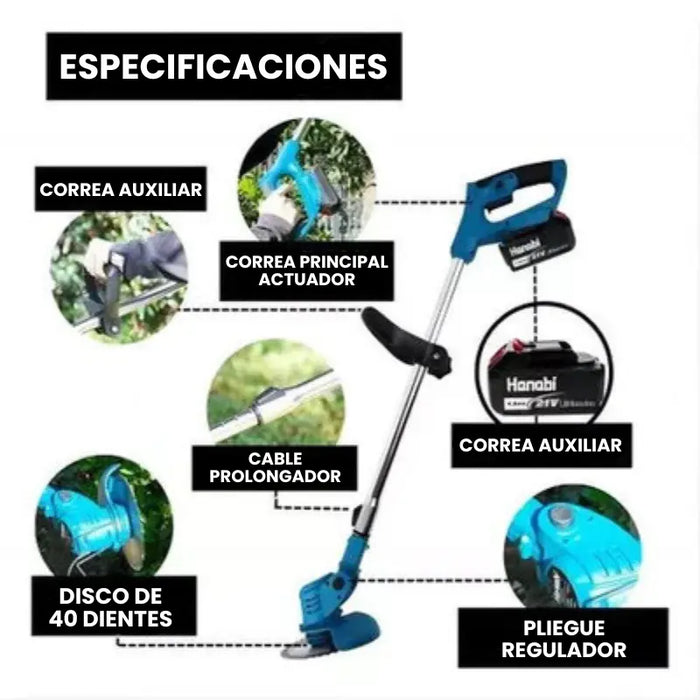 Guadaña TurboBlade™ – ¡Corta Todo en Minutos! Oferta Relámpago: ¡Solo Hoy con 2 Baterías Incluidas!